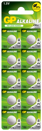 Alkalin düğme pil GP186 AG12 LR-43/ 1 adet/1.55V GP için 10 adet/paket fiyatı