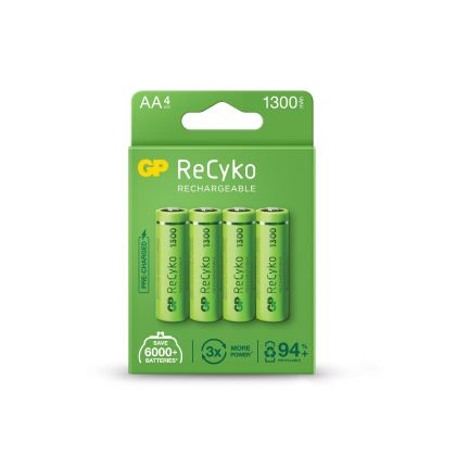 Rechargeable battery GP R6 AA  130AAHC-EB4 1300mAh NiMH 4pc in blister GP