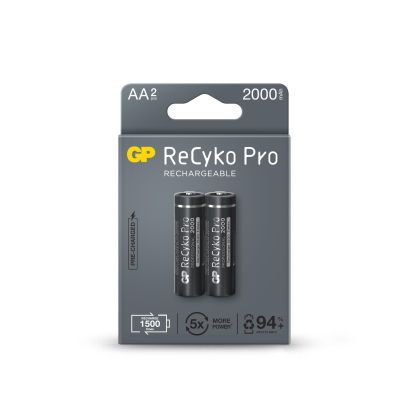 Акумулаторна Батерия GP R6 AA 2000mAh RECYKO + PRO 210AAHCB-EB2 NiMH /до 1500 цикъла/  2 бр. в опаковка GP