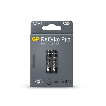 Rechargeable Battery GP R03 AAA 800mAh NiMH 85AAAHCB-EB2 RECYKO+ PRO , 2 pc in blister