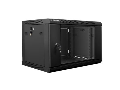 Communication cabinet Lanberg rack cabinet 19” wall-mount 6U / 600x450 for self-assembly (flat pack), black