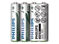 PHILIPS battery long life AAA 4TK/PK