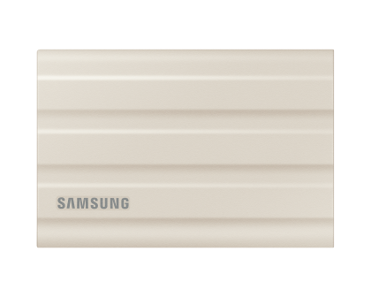 External SSD Samsung T7 Shield, 1TB USB-C, Moonrock Beige