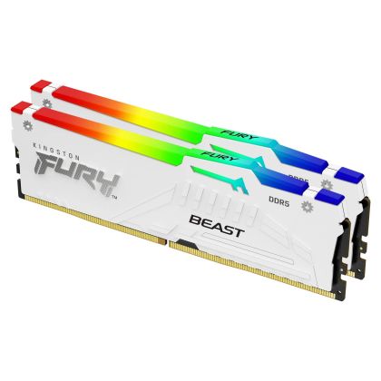 Памет Kingston FURY Beast White RGB 32GB(2x16GB) DDR5 6000MHz CL36