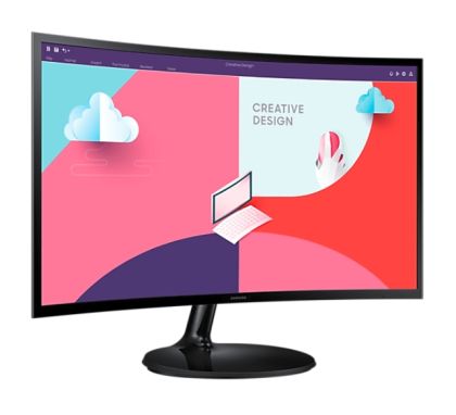 Монитор Samsung S24C360 24" Curved VA LED, 1800R, 60hz, 4 ms GTG, 1920x1080, 250cd/m2, 3000:1 Contrast, Eye Saver Mode, Flicker Free, Freesync, Mega DCR, D-Sub, HDMI,Headphone Jack, 178°/178°, Black