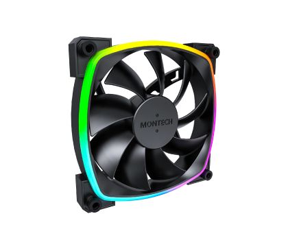 Montech вентилатор AX120 PWM, Fan 120mm, ARGB, Black