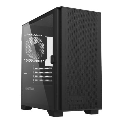 Montech кутия AIR 100 LITE, Micro ATX Case, TG, 2x120mm Fans, Black