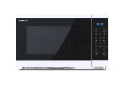 Microwave oven Sharp YC-MG252AE-W, Fully Digital, Built-in microwave grill, Grill Power: 1000W, Plastic and Glass/Painted, 25l, 900 W, Housing Material Microwave-Steel, LED Display Blue, Timer & Clock function, Child lock, Defrost, Cabinet Colour: Whi