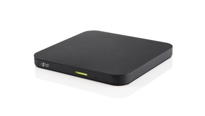 Optical Drive Hitachi-LG GP96YB70 Slimmest External DVD-RW, Super Multi, Lightest, Android Connectivity, Win 10 & MAC OS Compatible, Black