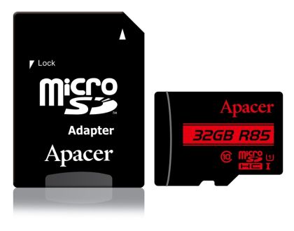 Apacer microSDHC 32GB UHS-I U1 R85 Class10, Adapter - AP32GMCSH10U5-R