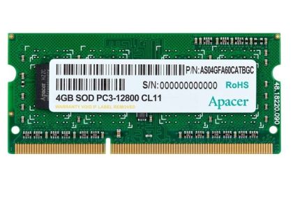 Apacer RAM 4GB DDR3 SODIMM 512x8 1600MHz - AS04GFA60CATBGC