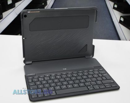 Logitech Slim Folio Case with Wireless Keyboard and Bluetooth Black for iPad 5th Generation, Brand New