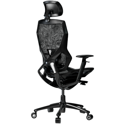 LORGAR Grace 855, Gaming chair, Mesh material, aluminum frame, multiblock mechanism, 3D armrests, 5 Star aluminum base, Class-4 gas lift, 60mm PU casters, Black