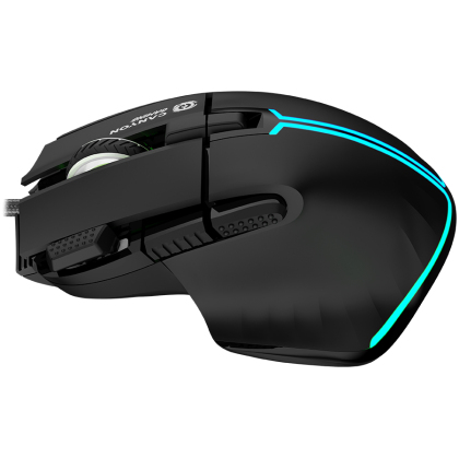 CANYON Fortnax GM-636, 9keys Gaming wired mouse, Sunplus 6662, DPI up to 20000, Huano 5million switch, RGB lighting effects, 1.65M braided cable, ABS material. size: 113*83*45mm, weight: 102g, Black