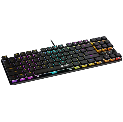 CANYON Cometstrike GK-50, 87keys Mechanical keyboard, 50million times life, GTMX red switch, RGB backlight, 20 modes, 1.8m PVC cable, metal material + ABS, US layout, size: 354*126*26.6mm, weight:624g, black