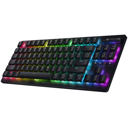 Razer DeathStalker V2 Pro Tenkeyless - Linear Optical Switch - US - Black, Gaming Keyboard, Razer™ Low-Profile Optical Switches (Linear),  RGB Chroma, Top-Class Connectivity, Ultra-Long 50-hour Battery Life, Fully programmable keys with on-the-fly macro r