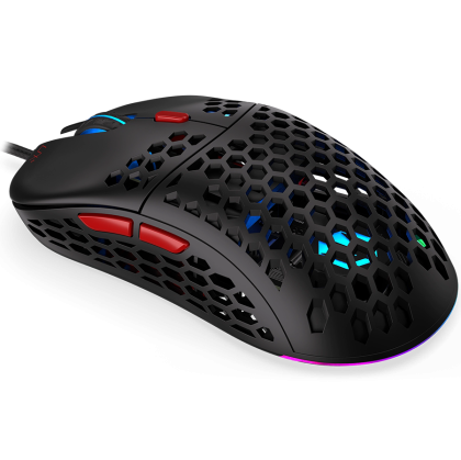 Endorfy LIX Plus Gaming Mouse, PIXART PAW3370 Optical Gaming Sensor, 19000DPI, 59G Lightweight design, KAILH GM 8.0 Switches, 1.8M Paracord Cable, PTFE Skates, ARGB lights, 2 Year Warranty