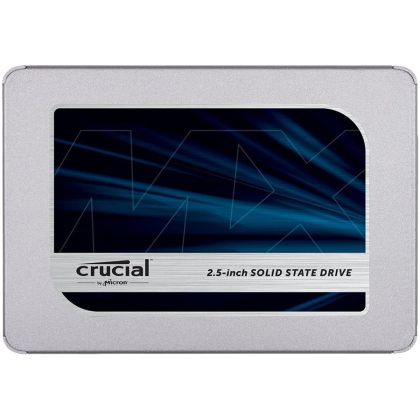 Crucial® MX500 500 GB SATA 2,5” 7 mm (9,5 mm adaptörle) SSD, EAN: 649528785053