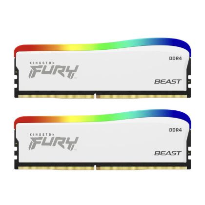 Memory Kingston FURY Beast White RGB 32GB(2x16GB) DDR4 3600MHz KF436C18BWAK2/32