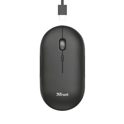 Мишка TRUST Puck Wireless & BT Rechargeable Mouse Black