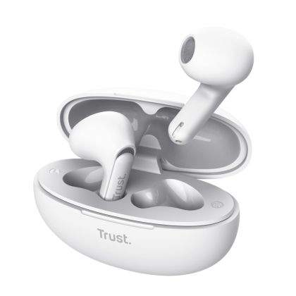 Headphones TRUST Yavi Bluetooth ENC Earphones White