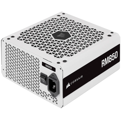 Corsair RM Series (2021), White, RM850, 850 Watt, 80 PLUS GOLD Certified, Fully Modular Power Supply, EU Version, EAN:0840006628835