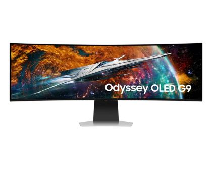 Monitor Samsung LS49CG950, 49" Odyssey G9 GAMING, Curved OLED, 1800R, 240Hz, Smart. 32:9, 5120 x 1440, 250 cd/m2, Display Port, HDMI, Micro HDMI, USB Hub, Silver