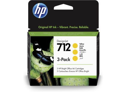 Consumable HP 712 Yellow Ink Cartridge 3-Pack