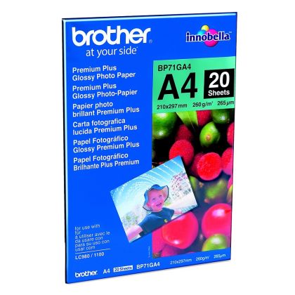 BROTHER glossy photo paper white 260g/m2 A4 20 sheets 1-pack