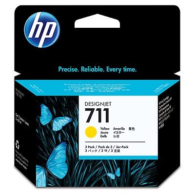 Consumable HP 711 3-pack 29-ml Yellow Ink Cartridges