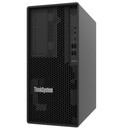 LENOVO ThinkSystem ST50 V2 Xeon E-2324G 4C 3.1GHz 65W 1x16GB 3200MHz UDIMM 2x960GB 5400Pro SATA SSD SW RAID 1x500W PSU noDVD 3YR