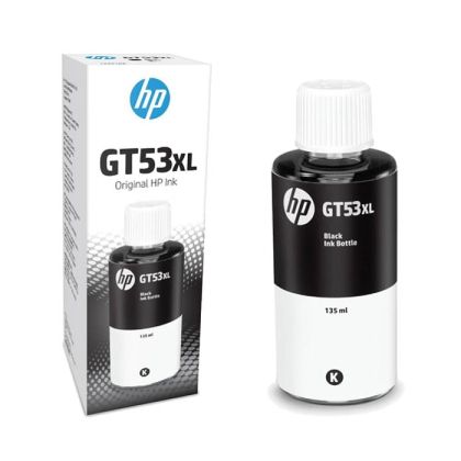 Flacon de cerneală originală neagră HP GT53 de 135 ml