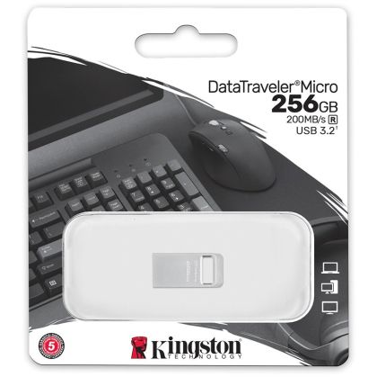 Kingston 256GB DataTraveler Micro 200MB/s Metal USB 3.2 Gen 1, EAN: 740617327984