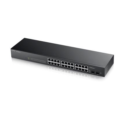 Switch ZyXEL GS1900-24 v2, 24-port GbE L2 Smart Switch, rackmount, fanless