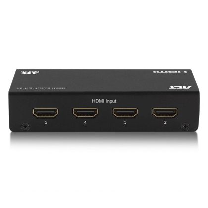 5x 1 HDMI switch, 3D and 4K support