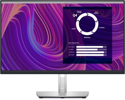 Monitor Dell P2423D, 23.8" Wide LED AG IPS Panel, 5ms, 1000:1, 300 cd/m2, 2560x1440, 99% Srgb, HDMI, DP, USB 3.2 Gen 1 hub, ComfortView, Height, Pivot, Swivel, tilt, Black