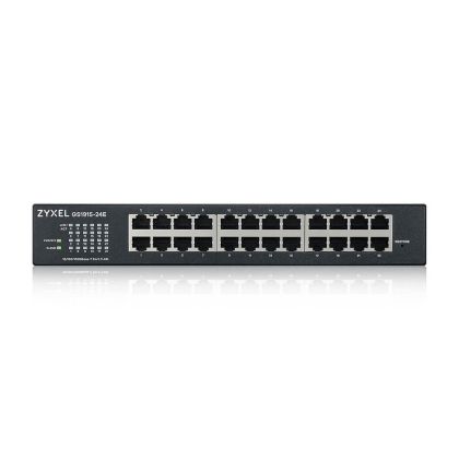 Switch ZyXEL GS1915-24E, 24-port GbE Smart hybrid mode Switch, standalone or NebulaFlex Cloud, rackmount,fanless