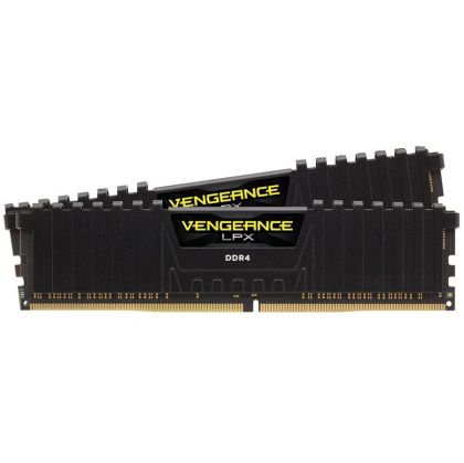 Corsair DDR4, 3600MHz 16GB 2 x 8GB DIMM, Arabelleksiz, 18-22-22-42, 1R, XMP 2.0 Vengeance LPX Siyah, 1,35V, EAN:0840006612971