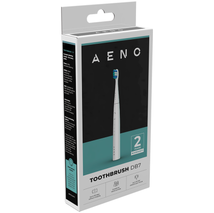 AENO Sonic Electric toothbrush, DB7: White, 3modes, 1 brush head + 2 stickers, 30000rpm, 100 days without charging, IPX7