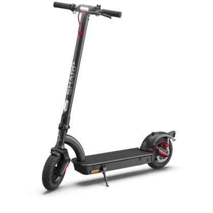 Електрически скутер Sharp Electric Scooter, Range per charge: 40 km, LED Display, USB Charging Port, Bluetooth, IPX4 certification, Wheel size: 10", Dual brake systems, Mechanical bell, Max load: 120 kg, Black + Sharp SG-PH01EW-1P - WiFi Smart Plug