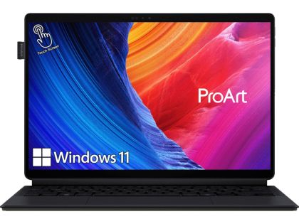 Лаптоп Asus ProArt PZ13 HT5306QA-LX002W,Qualcomm Snapdragon X Plus X1P 42 100 NPU up to 45TOPS),13.3 " WQXGA+(WQ+) 2880X1800 16:10 ,DDR5 16 GB (8*2), 1TB PCIEG4,Qualcomm Adrenoi GPU WiFi 6e, Windows 11 ,Nano Black