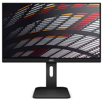 Monitor AOC 24P1, 23.8" Wide IPS LED, 5 ms, 1000:1, 50M:1 DCR, 250 cd/m2, FHD 1920x1080@60Hz, FlickerFree, Low Blue Light, Tilt, Height Adjust, Pivot, Swivel, USB, D -Sub, DVI, HDMI, DP, Headphone Out, 2Wx2, Black