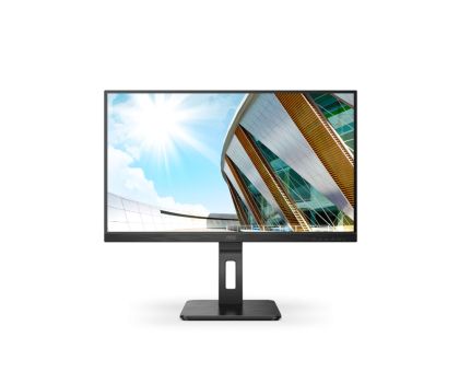 Monitor AOC 24P2QM, 23.8" VA WLED, 1920x1080@75Hz, 4ms GtG, 300cd m/2, 3000:1, 50M:1 DCR, Adaptive Sync, Low Blue Light, FlickerFree, 2Wx2, Tilt, Height Adjust, Pivot, Swivel, D-SUB, DVI, HDMI, DP, USB hub