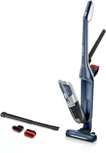 Прахосмукачка Bosch BBH3K2800, Cordless Handstick Vacuum cleaner 2 in 1 Flexxo Gen2, Serie 4, 28V, 82 dB(A), AllFloor Power Brush with LEDs, built-in accessories, Blue