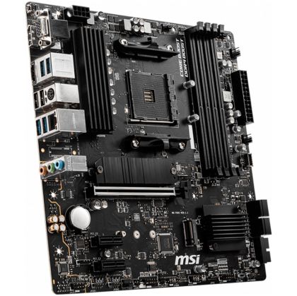 MSI B550M PRO-VDH,m-ATX,Socket AM4,AMD B550 Chipset,4 DIMMs,Dual Channel DDR4 up to 4400+(OC)MHz,1x PCIe 4.0/3.0 x16 slot,2x M.2 slots,4x USB 3.2 Gen 1,2x USB 2.0,1x HDMI,1x DP,1x VGA,1G LAN,7.1 Audio,3y warranty