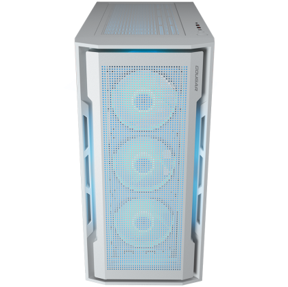 COUGAR | Uniface RGB White | PC Case | Mid Tower / Mesh Front Panel / 4 x 120mm ARGB Fans / TG Left Panel / White