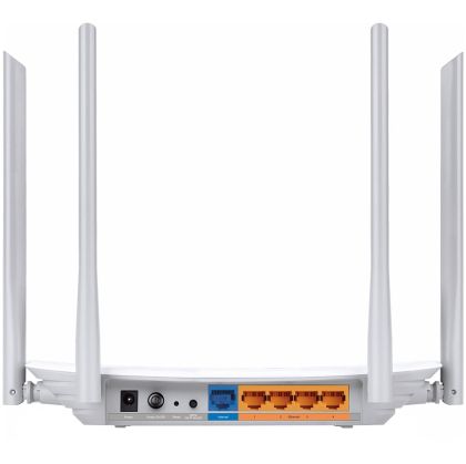 TP-Link Archer C50 AC1200 Dual-Band Wi-Fi Router, 802.11ac/a/b/g/n, 867Mbps at 5GHz + 300Mbps at 2.4GHz, 5 10/100M Ports, 4 fixed antennas, WPS, IPv6 Ready, Tether App, 2x2 MU-MIMO, WPA3, Router/AP mode