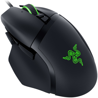 Razer Basilisk V3, 70 milyon tıklamaya dayanıklı 2. nesil Razer Optik Fare Anahtarı, Optik Sensör - 26.000 DPI, 4 yönlü Razer HyperScroll eğim tekerleği, Elektronik olarak çalıştırılan çentikli ve serbest dönen modlar, Razer Speedflex Kablo, Razer Chroma 