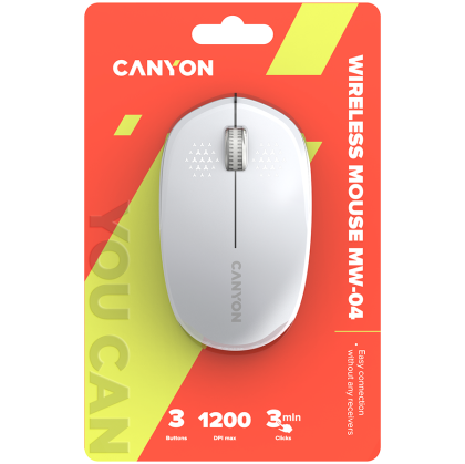 CANYON mouse MW-04 3buttons BT Wireless White