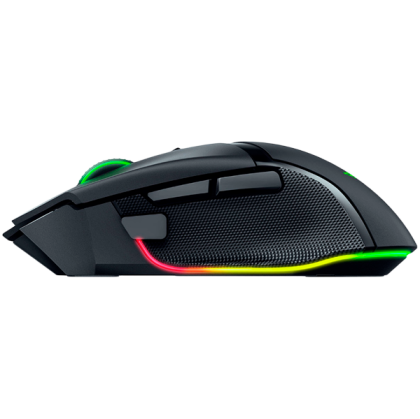 Razer Basilisk V3 Pro - Mouse de gaming fără fir ergonomic, Razer HyperSpeed Wireless, Bluetooth, cablu Speedflex USB tip C, Razer Chroma RGB, Senzor optic Focus Pro 30K, 30000DPI, comutatoare pentru mouse optice Gen-3, roată de înclinare Razer HyperScrol